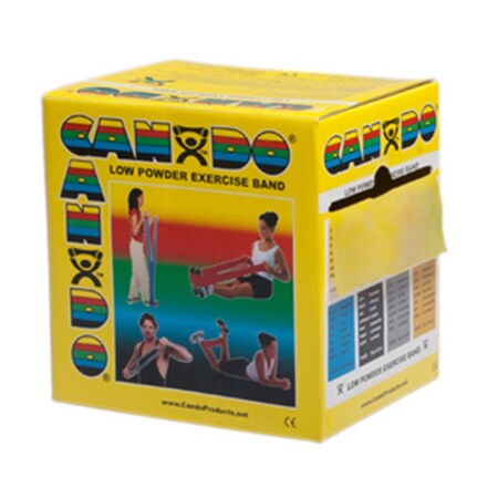 Cando International Low Powder Exercise Band, 50 yards Roll - Yellow, X Light CanDo-10-5221